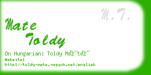 mate toldy business card
